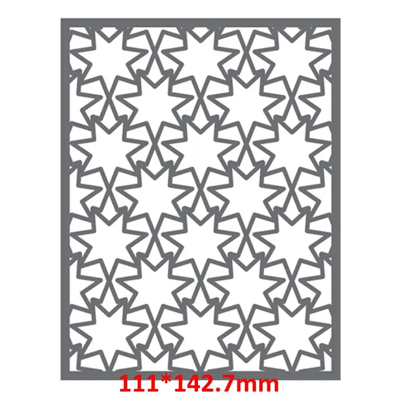 QWELL 111*142.7mm Twinkle Stars Repetition Cover Frame Metal Cutting Dies Set for 2021 New DIY Scrapbooking Craft Paper Cards