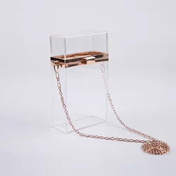 Acrylic Transparent Box Chain Crossbody Bags Evening party Clutch Clear Bags For Women 2021 Ladies Small Purses and Handbags sac