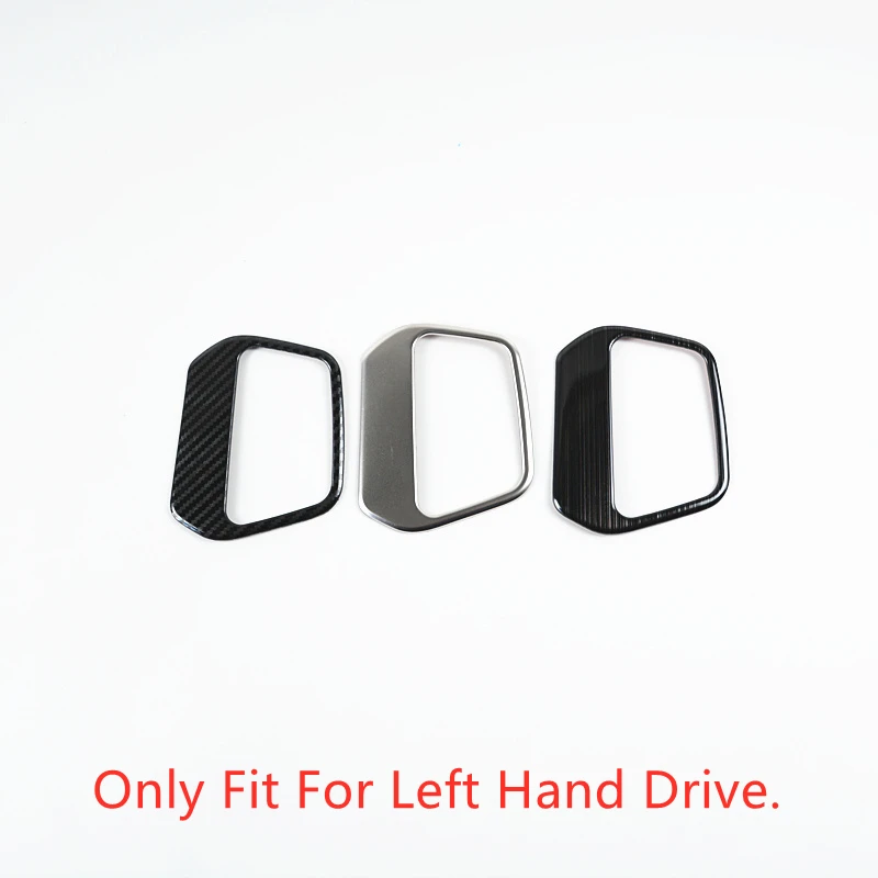 Car Styling Main Driving Storage Box Handle Decorative Frame Sticker For Audi A6 C8 2019 LHD Stainless Steel Accessories