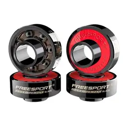 Rolamentos cerâmicos pretos híbridos TwoLions de alta velocidade 608 (pacote com 8) com espaçador para skate inline ou scooter longboard