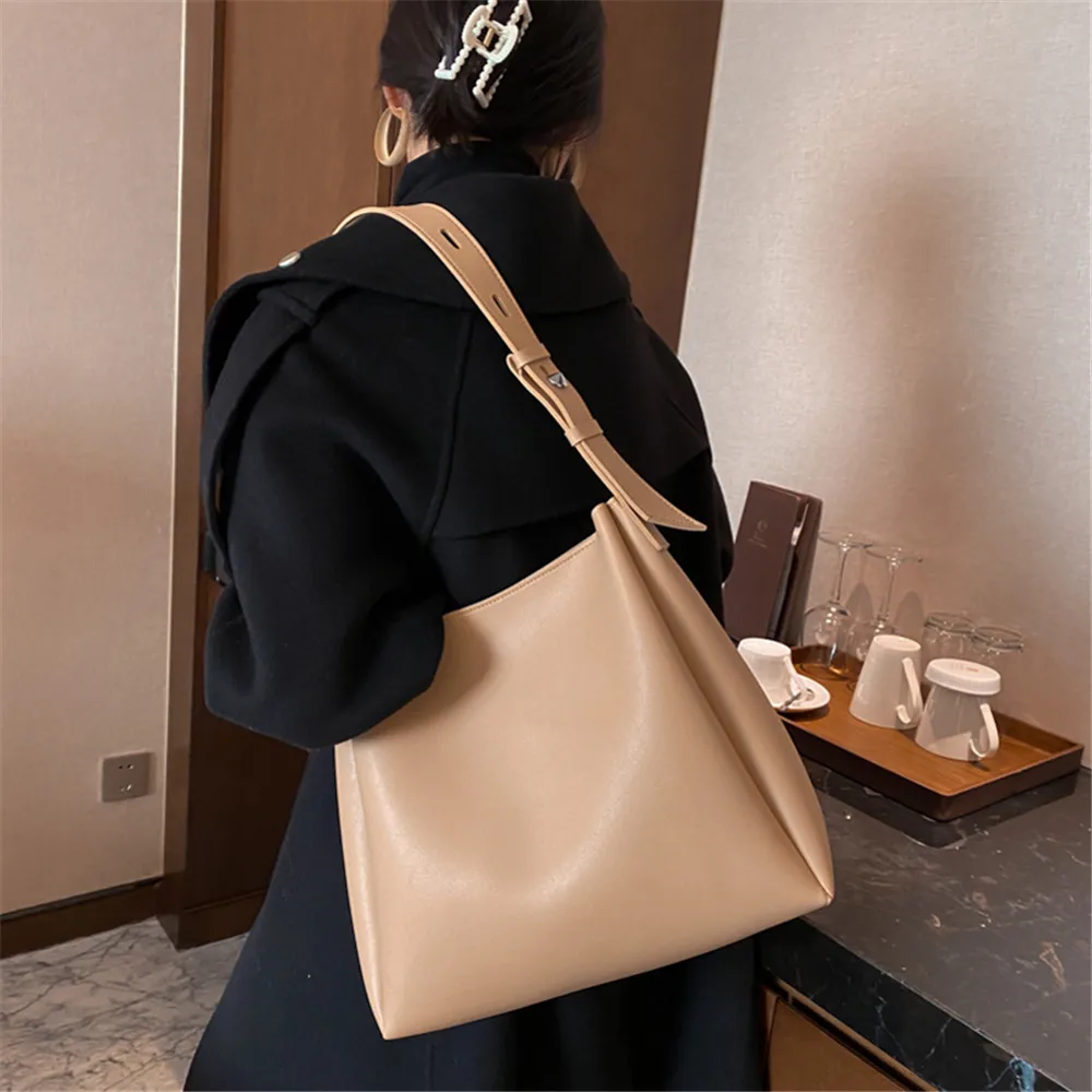 Bolso compuesto de lujo de Color sólido para mujer, bolsos de piel sintética de alta calidad, bolsos de moda para mujer, bolsos de hombro de