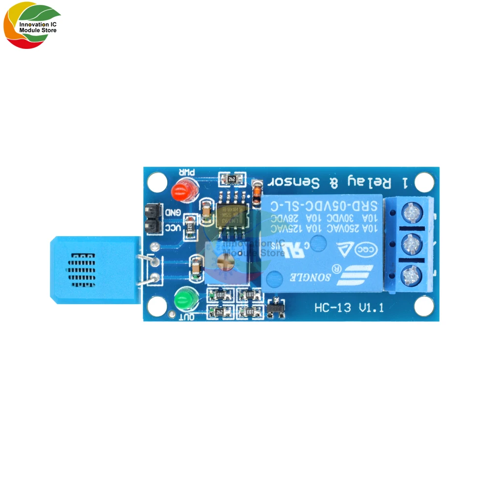 HR202 DC 5V 1 Channal 1CH 5V Humidity Sensitive Switch Relay Module Humidity Controller Humidity Sensor Module With Indicator