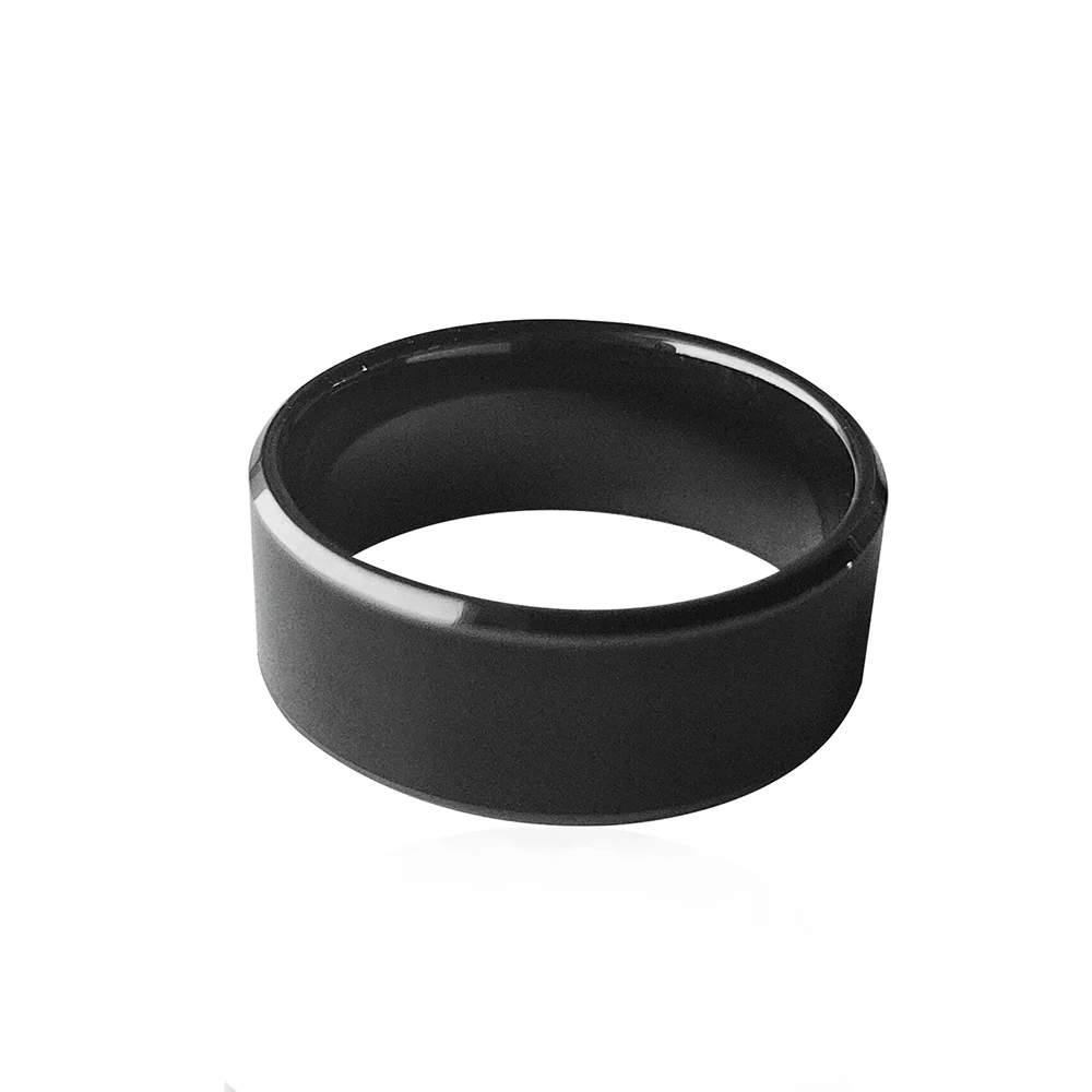 RFID Black Ceramics Smart Finger Ring Wear NFC 215 Chip 13.56MHZ NFC for Men or Women 2021