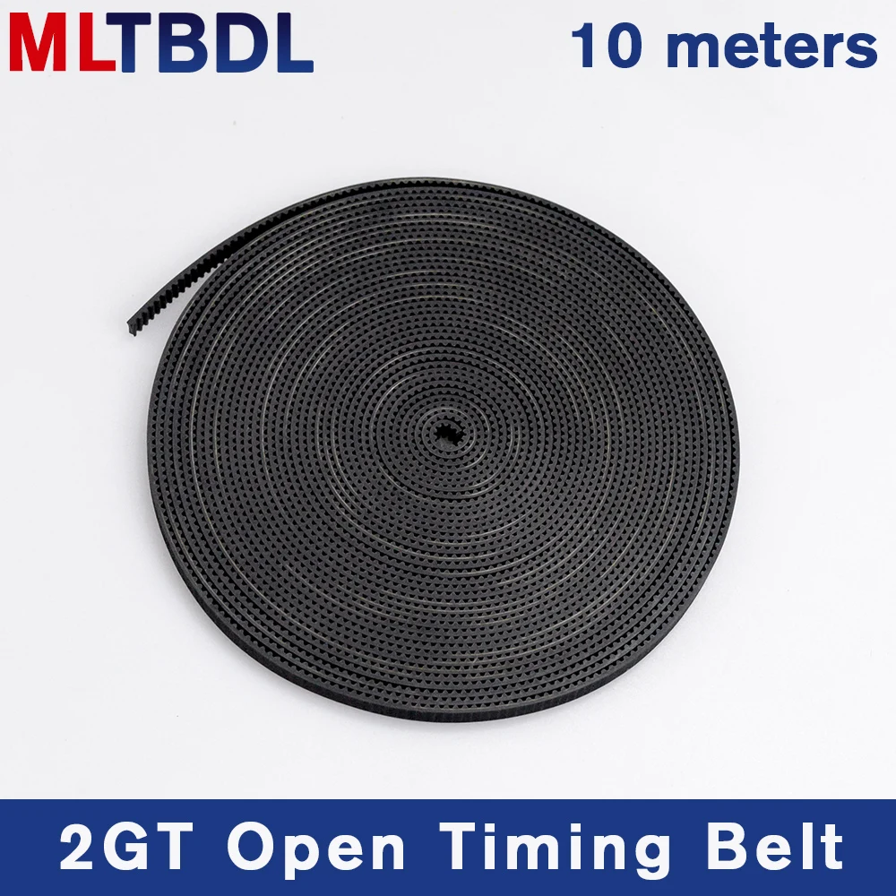 10m GT2-6mm Open Timing Belt Width 6/9/10mm GT2 Rubber  belt  Pitch 2mm  Belt 2GT synchronous belt  For Reprap 3D Printer Parts