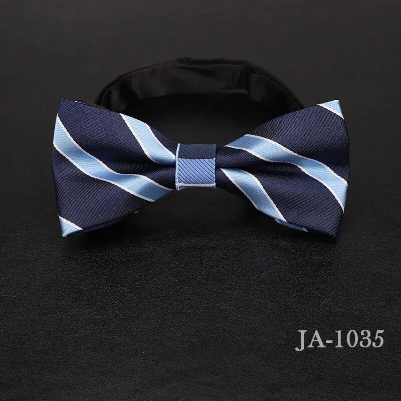 Pajarita de diseñador para hombre, accesorios de camisa de moda de alta calidad, pajarita de punto azul marino para boda, fiesta de negocios Formal,