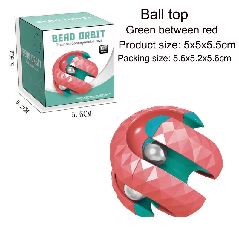 Rotating Magical Bead Orbit Ball Spinner Relieve Stress Puzzle Toys Fingertip Decompression Infinity Cube For Children Adult