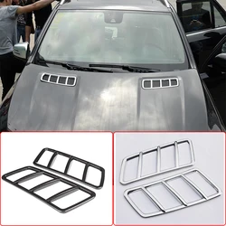 Car Styling Front Hood Air Vent Outlet Sticker Trim Cover ABS Chrome Accessories For Mercedes Benz ML GL GLS GLE W166 Coupe C29