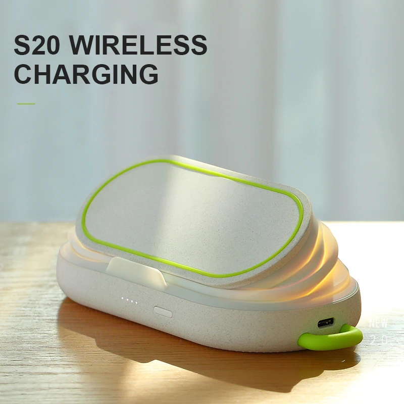 New Fashion Led Atmosphere Light Multi-Function Mobile Phone Wireless Charger Mobile Phone Bracket Field Emergency