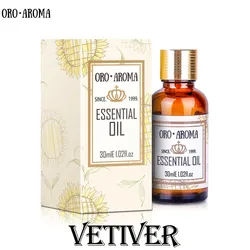 oroaroma natural Vetiver Essential Oil skin Calm Wound healing Oil control balance antibiosis Vetiver Oil