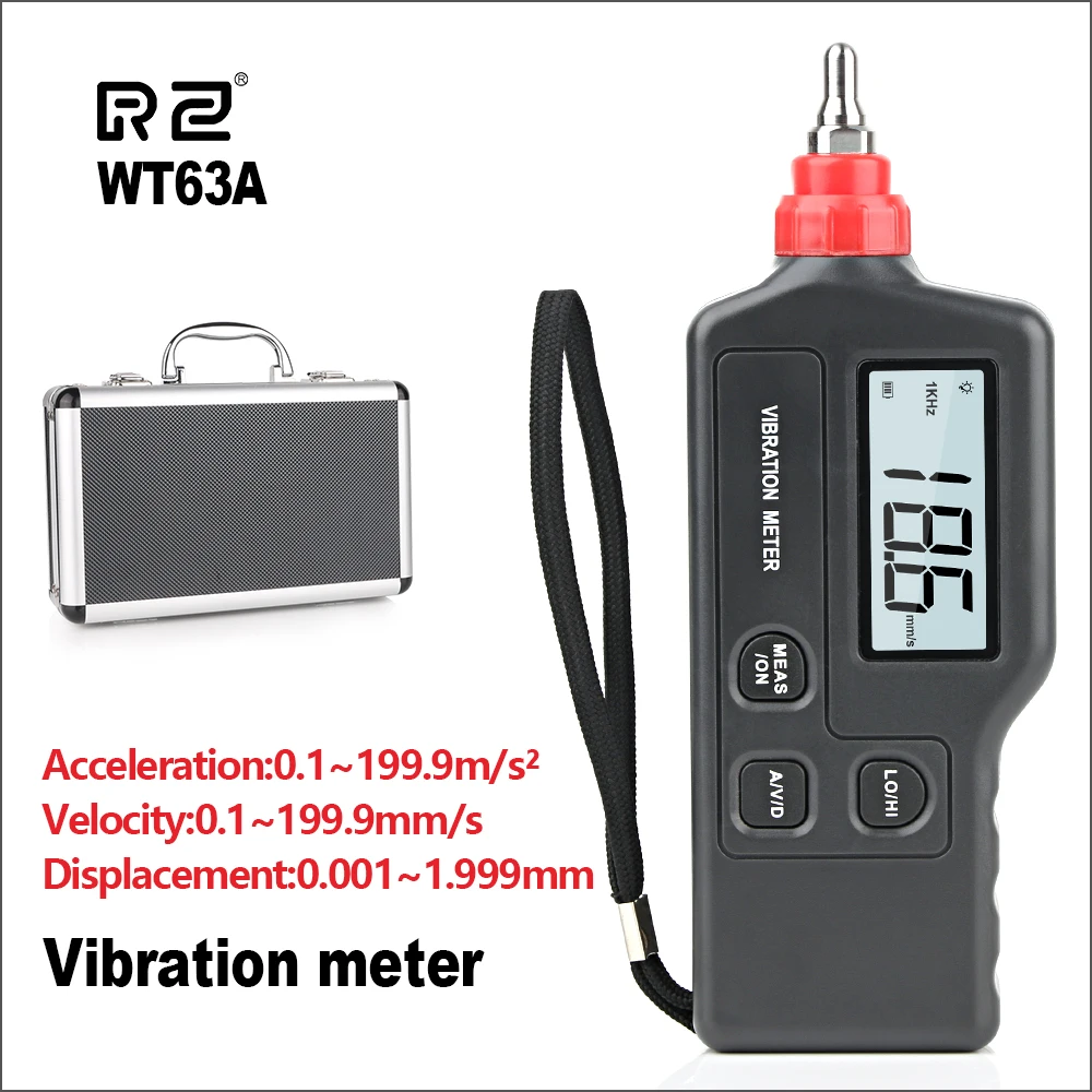 DZYTEK Penganalisa Getaran Meteran Getaran Digital Vibrometer Anileador De Vibrator Genggam Sensitif Tepat