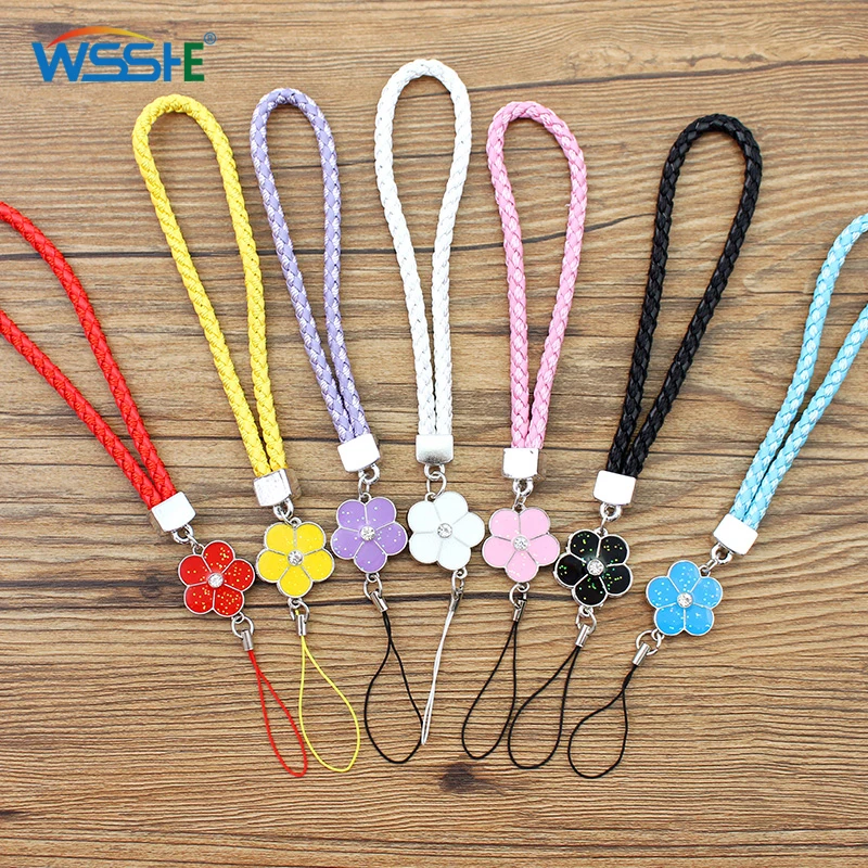 Hand Wrist Lanyard Strap String for Phone iPhone 7 8 X 6 USB Flash Drives Keys Keychains ID Name Tag Badge Holders Keycord