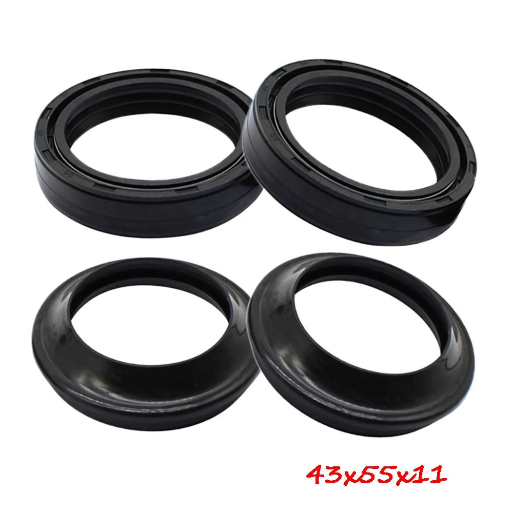 

43x55x11mm Front Fork Damper Oil Seal Dust Seal Shock Absorber For YZF R1 R6 CR500R CR250R FZ6 XJR1200/1300 ZX6R 10R 14R