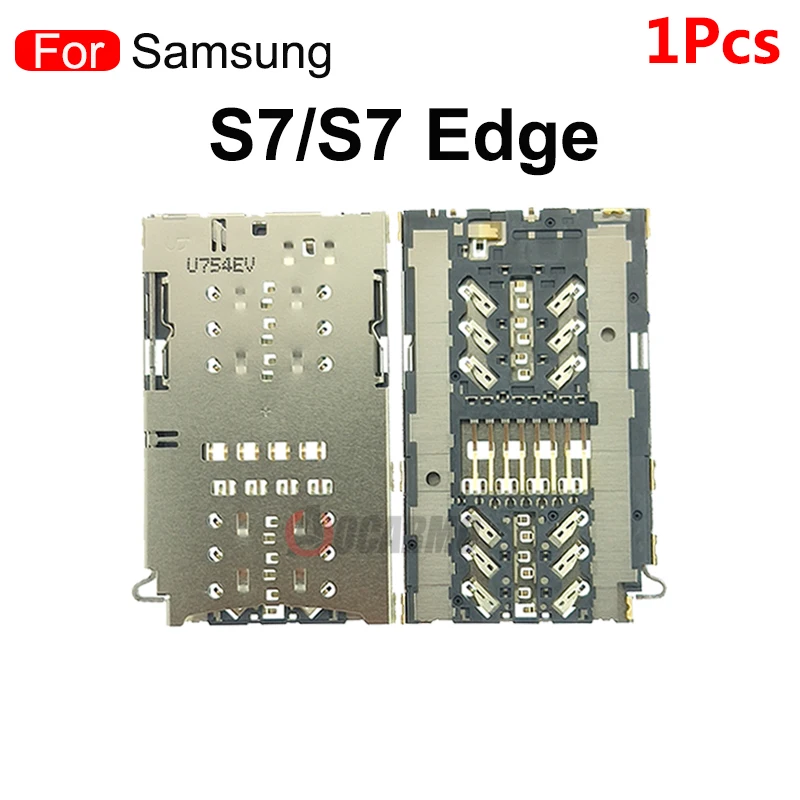 SIM Card Reader Connector For Samsung Galaxy S7 S7edge S8 S8+ S9 Note 10 Card Holder Replacement Parts