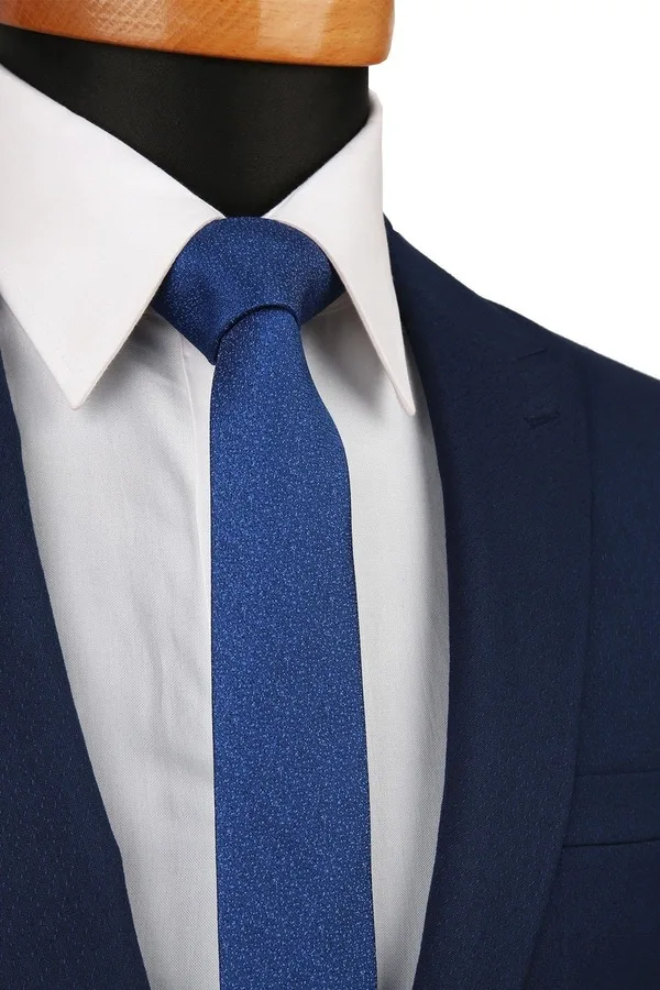 Blue Sand Pattern Very Slim Tie UST119