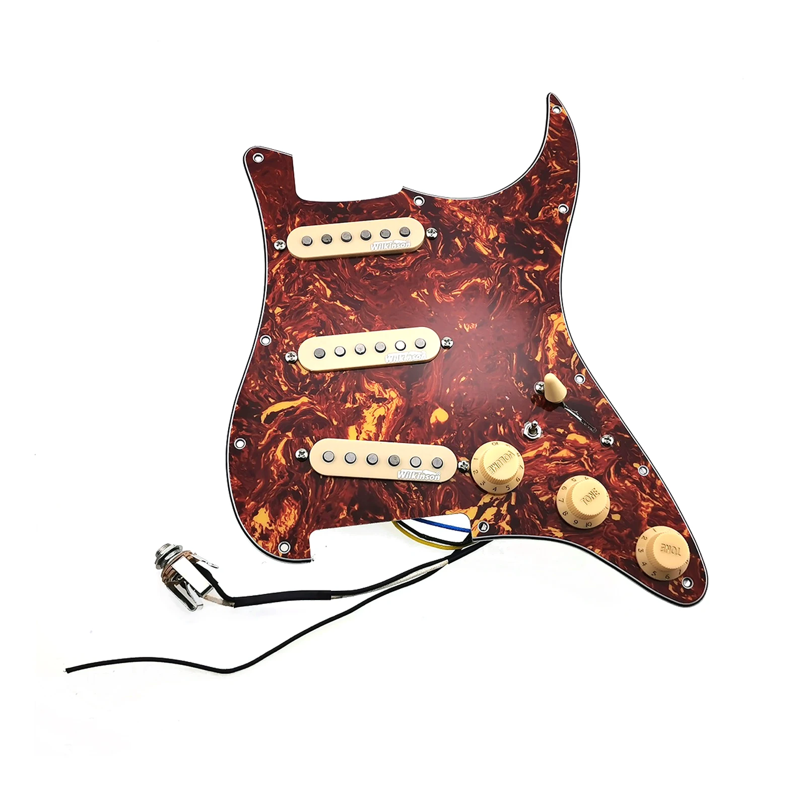 SSS Ainico 5 Single coil Guitar Pickups 7-Way type fully loaded Prewired Pickguard Guitar Wilkinson