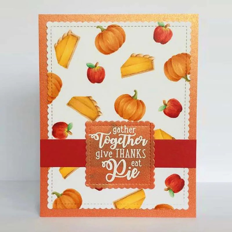 Happy Pie Day Die Cut + Clear Stamp Pie + Fruit + Phrases Metal Cutting Dies + Clear Stamp untuk Card Making Dekorasi New 2019
