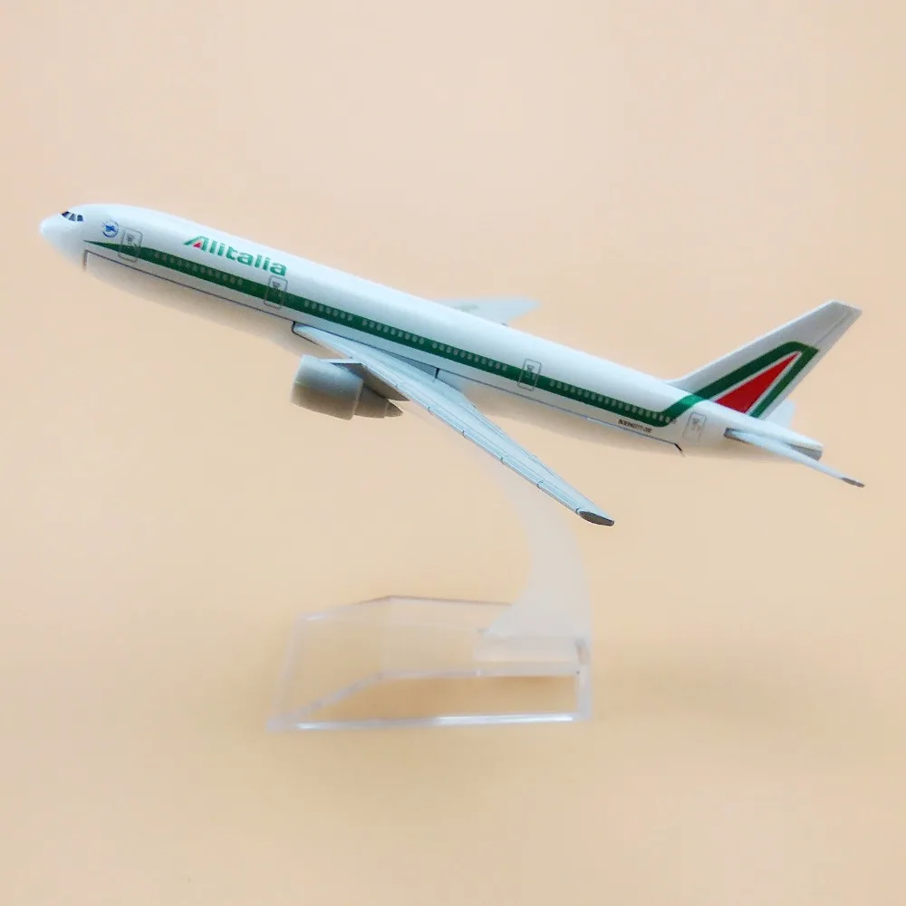 

Alloy Metal Air Alitalia B777 Airplane Model Italian Airlines Boeing 777 Airways Plane Model Aircraft Kids Gifts 16cm