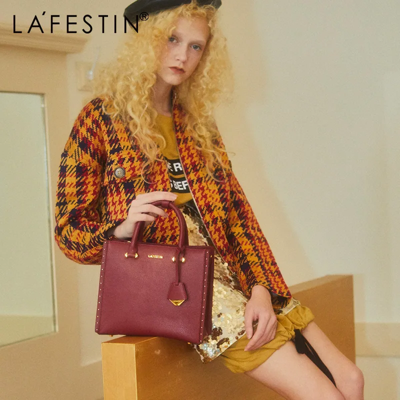 

LA FESTIN High-grade Crocodile Texture Tote Bag New Large-capacity Women Handbag Retro Shoulder Fashion Messenger Purse