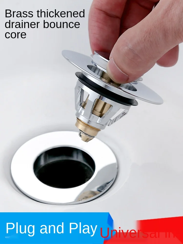 Basin Popping Core Wash Basin Stainless Steel Sink Counter Sink Plug Accessories Pressed Down The Drainer Leak Plug