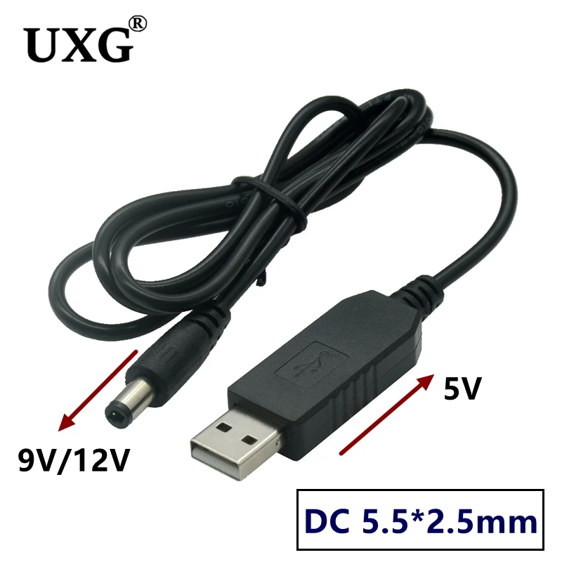 USB power 5.5X2.1mm 2.5mm 3.5*1.35mm 4.0x1.7mm boost line DC 5V to DC 9V 12V Step UP Module USB Converter Adapter Power Cable 1m