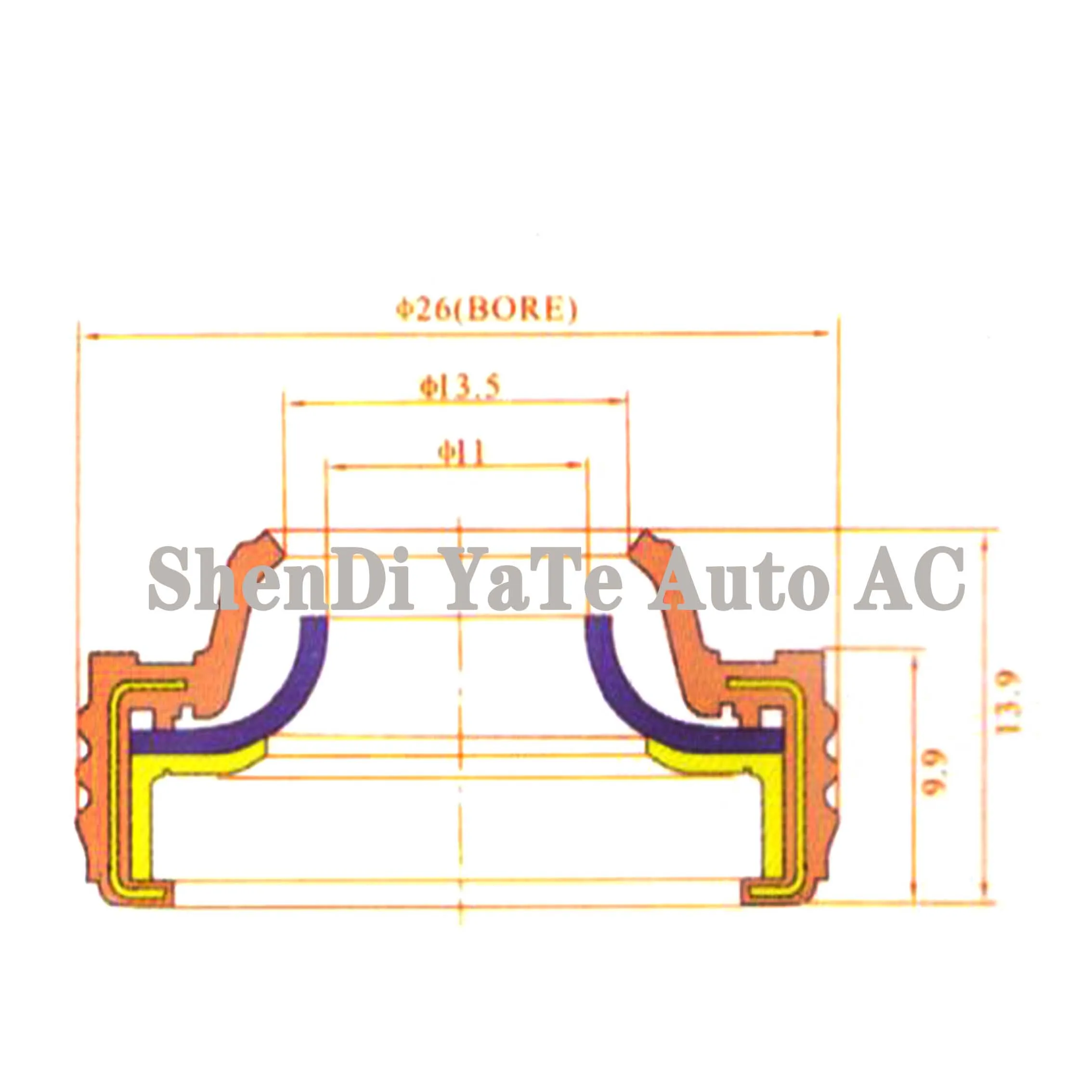 100pcs Auto Air Conditioning Oil Seal Shaft Seal Gasket Stamps For Volkswagen Saden 10S 10S17C 10S20C 10S11C Compressor