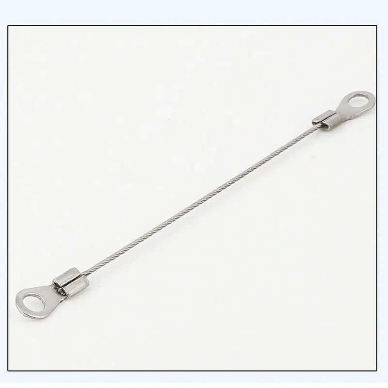 Hq Aangepaste Roestvrij Staaldraad Kabel Sling Met Ronde Druk Ritssluiting Fish Eye Terminals