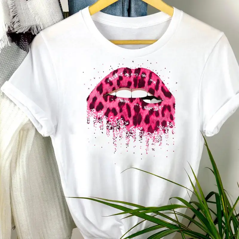 Frauen Kleidung Weibliche T Top Cartoon Lip Trend Neue Kawaii Sommer Mode Kurzarm Sommer Druck T-shirt