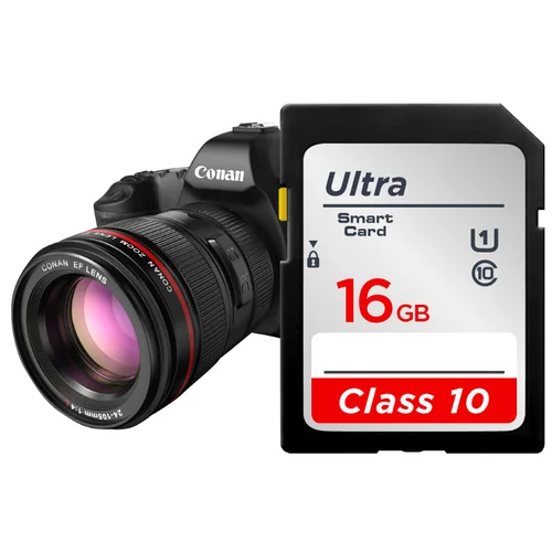 Imagen 1 del producto Tarjeta SD Ultra Original 16GB 32GB SDV10HC 64GB 128GB SDV10XC Class10 tarjeta de memoria C10 vídeo FULL HD USH-1 para cámara