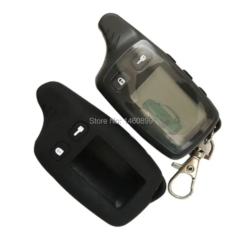 Брелок автомобильной сигнализации Tomahawk TW 9010, ЖК-пульт дистанционного управления, с силиконовым чехлом, для 10 шт./лот, двухсторонний, для русских Tw-9010, 10 шт.