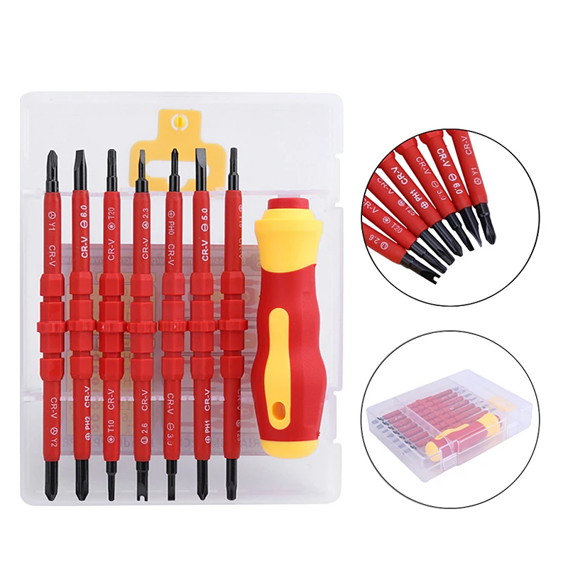 Insulated Phillips Slotted Screwdriver Magnetic Screwdrivers Electrician Repair Tool Flat Cross Screw Driver Household Hand Tool