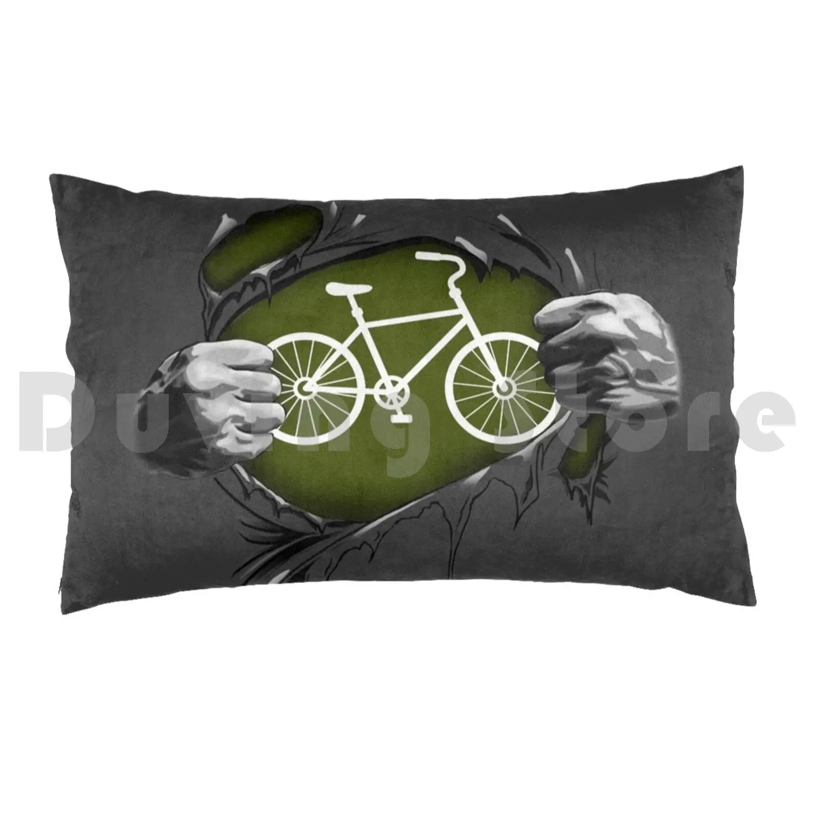 Super BikerPillow case Mtb Mountain Bike Biking Bike Helmet Retro Cycling Art Bicycle Bike