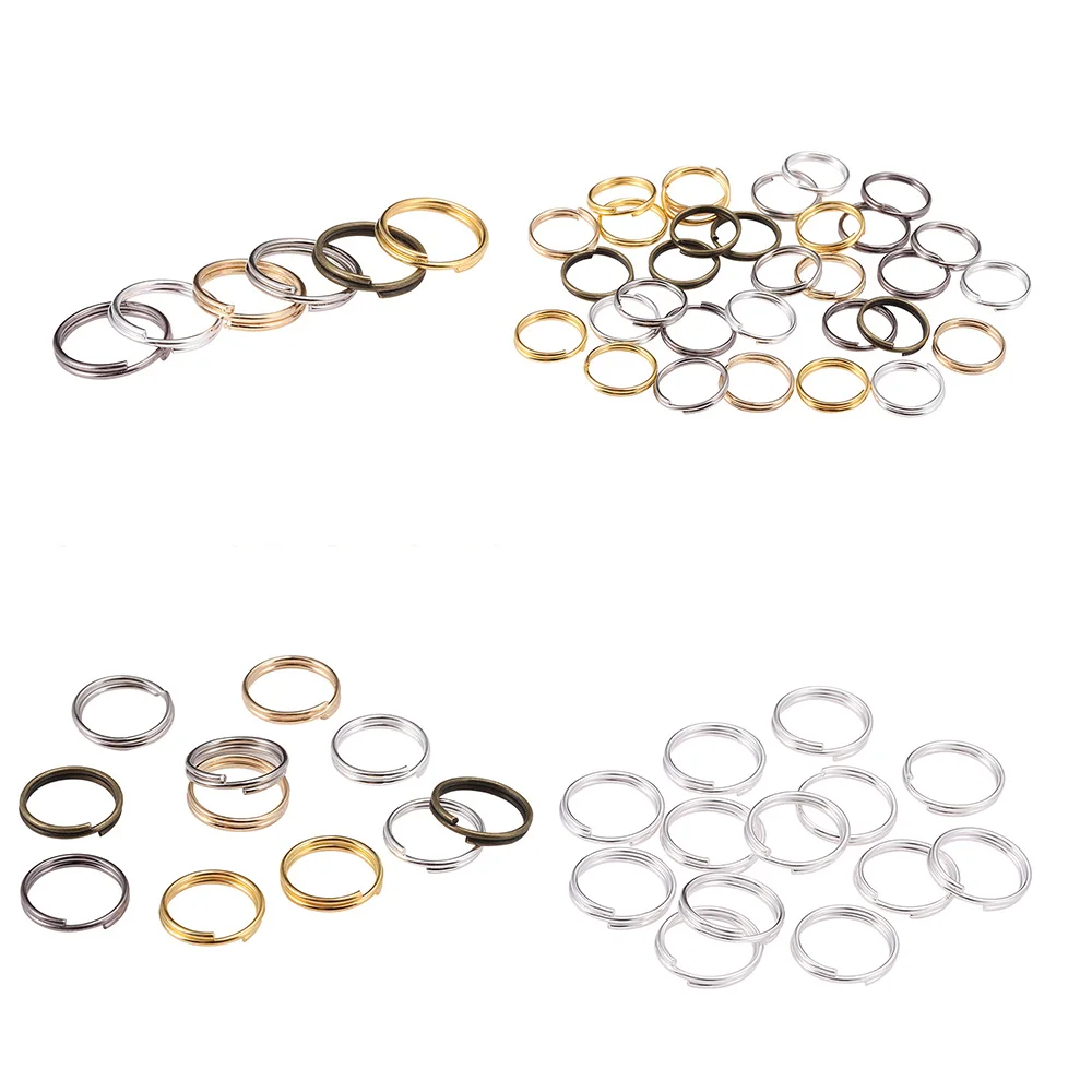 50-200pcs 4 6 8 10 12 mm Open Jump Rings Double Loops 8 Color Split Ring Connector For DiY Jewelry Making Accessories Wholesale