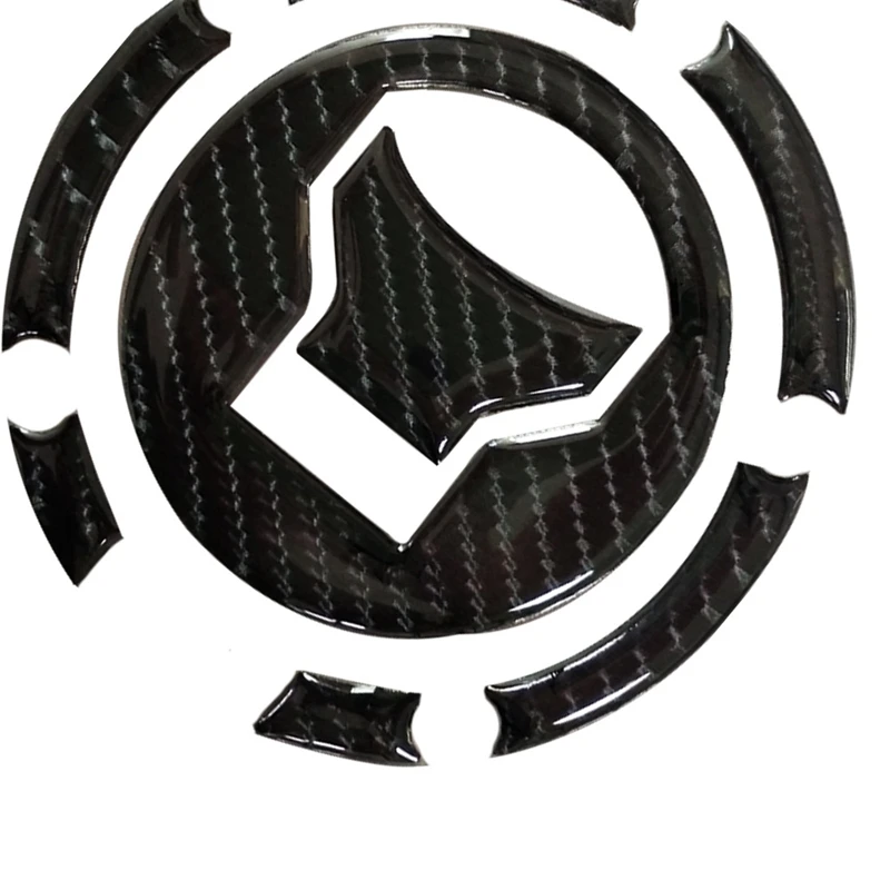 Mototcycle Gas Tank Sticker Fuel Cap Cover Pad For HONDA RVF VFR CBR 600 CB400 CB1300 1000RR 3D Carbon Fiber