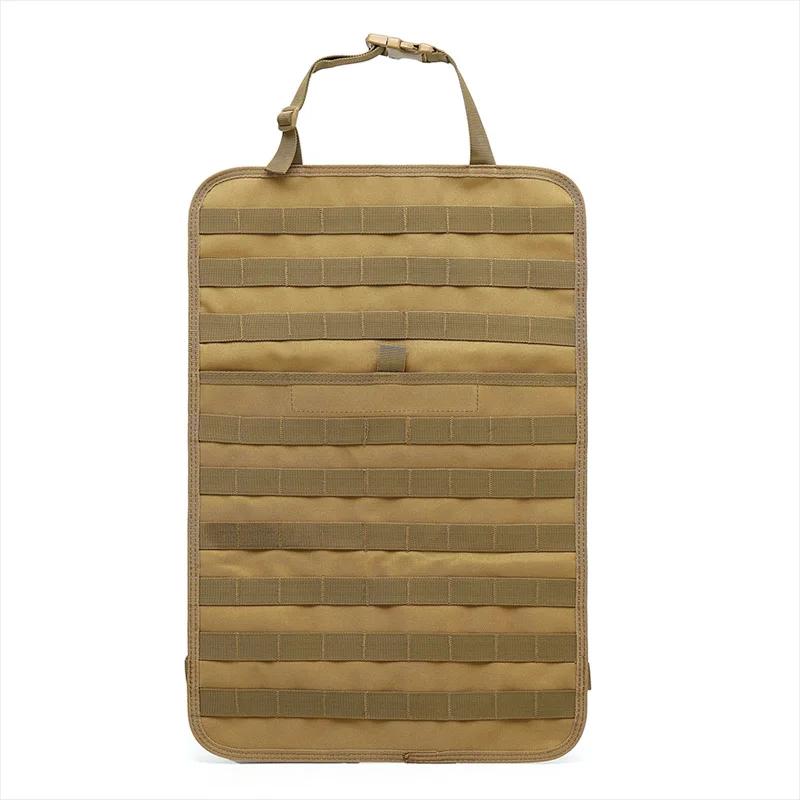 Molle bolsa tática para assento traseiro de carro, bolsa de armazenamento de caça, capa para assento, protetor para painel do carro