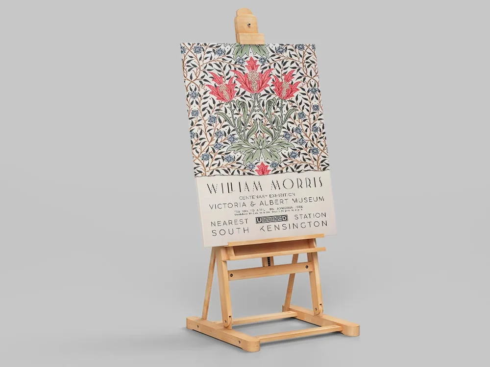 ويليام موريس قماش طباعة معرض متحف فيكتوريا وألبرت ملصق لندن تحت الأرض الفن الحديث اللوحة جدار ديكور