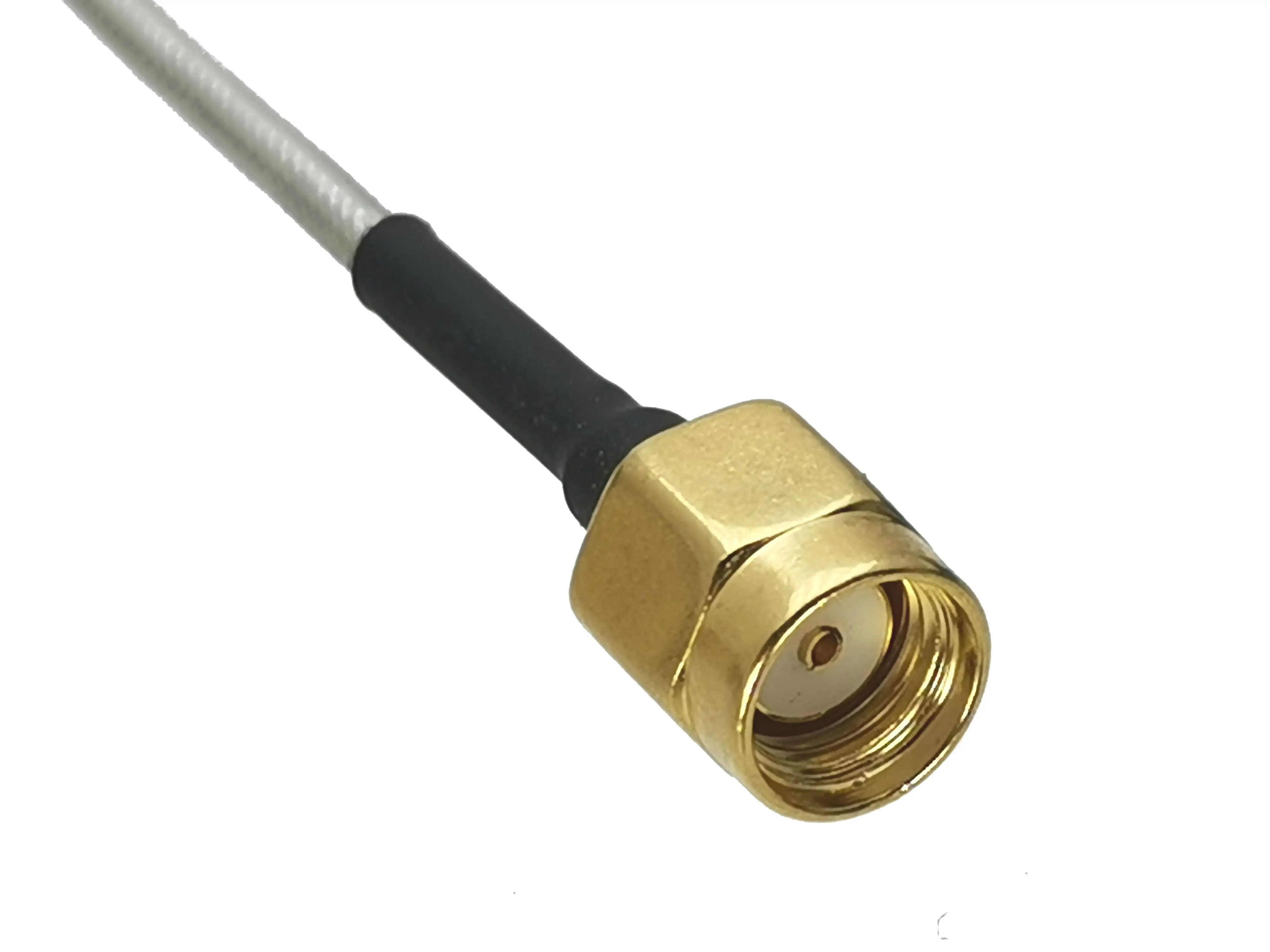 1 peça-conector masculino rg405 x 10m, conector coaxial rf semiflexível, cabo 4 polegadas