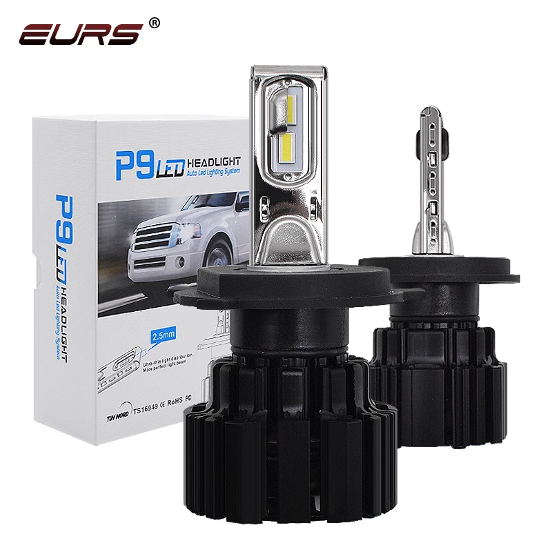 

EURS P9 LED H4 H7 LED Car Headlight Bulb 100W Hi/Lo Beam H11 H8 H9 HB4 Auto LED headlight H13 Fog Light D2S D4S HID Bulb 13600LM