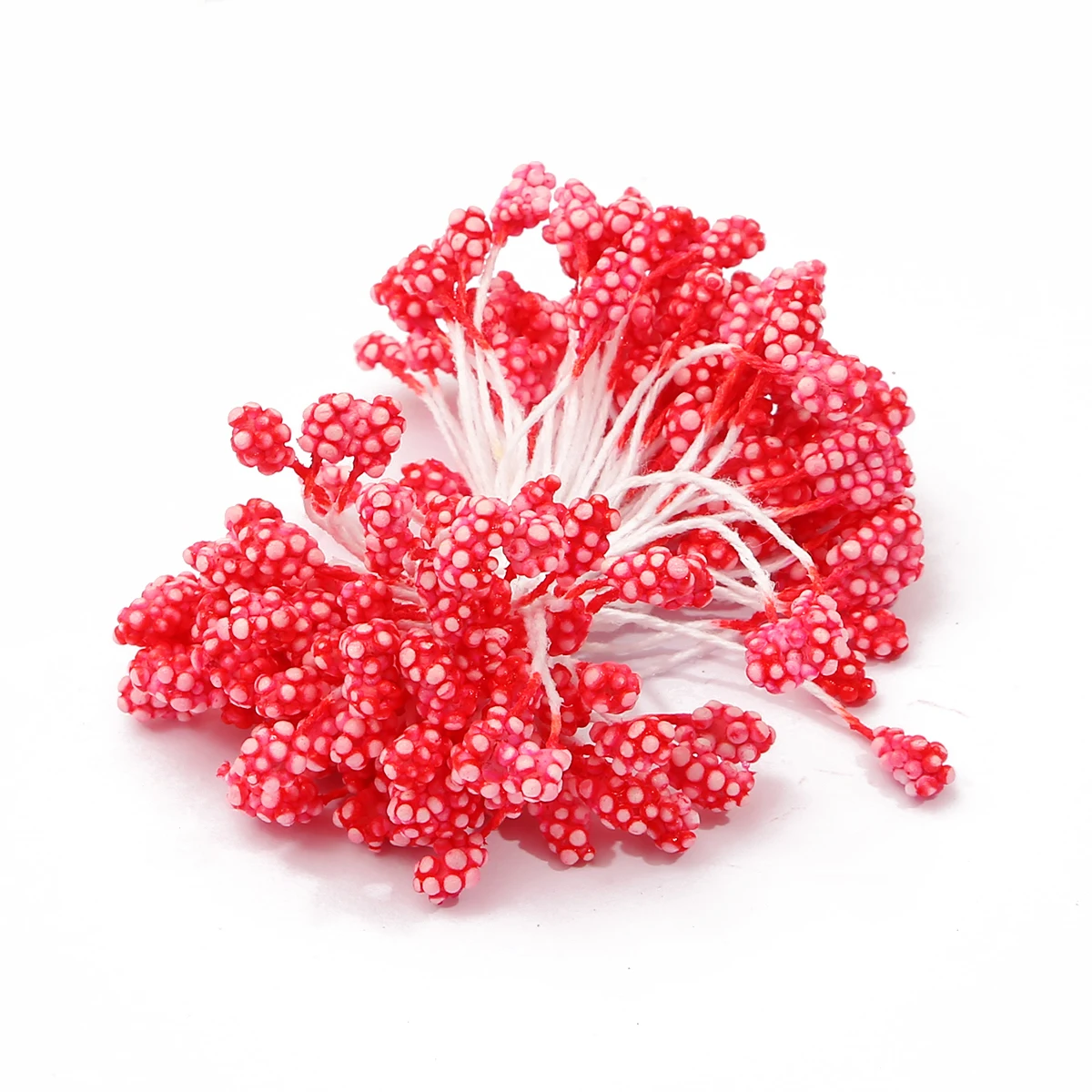 2020 Artificial Flower Bouquet Red Cherry Branch Stamen Berries Bundle DIY Christmas Wedding Cake Gift Box Wreath Party Decor