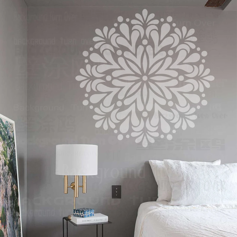 

70cm - 110cm Stencil Mandala Extra Large Big Wall Floor Template Round Decors Flower For Painting Paint Walls S093