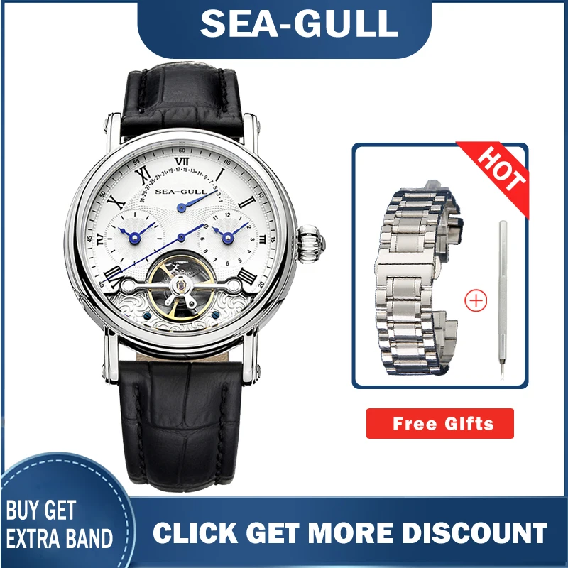 Seagull Watch men 819.380 Automatic Mechanical Watch for Men Atieno business with fly wheel