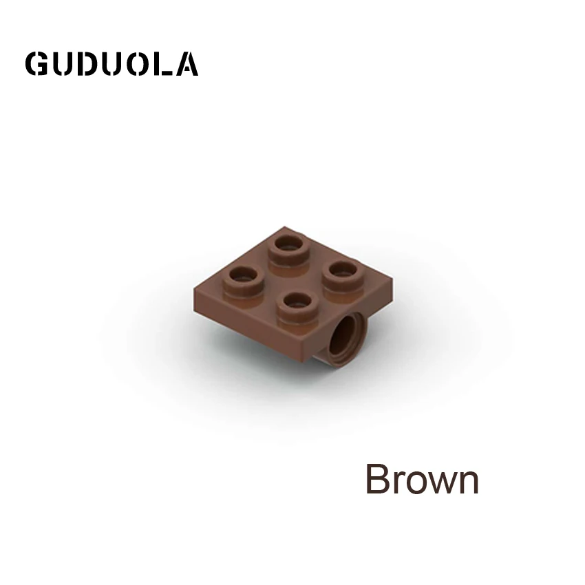 Специальная пластина Guduola 2x2 с отверстием без крестовой опоры 2444, блок подшипниковой пластины, детали MOC, 50 шт./лот