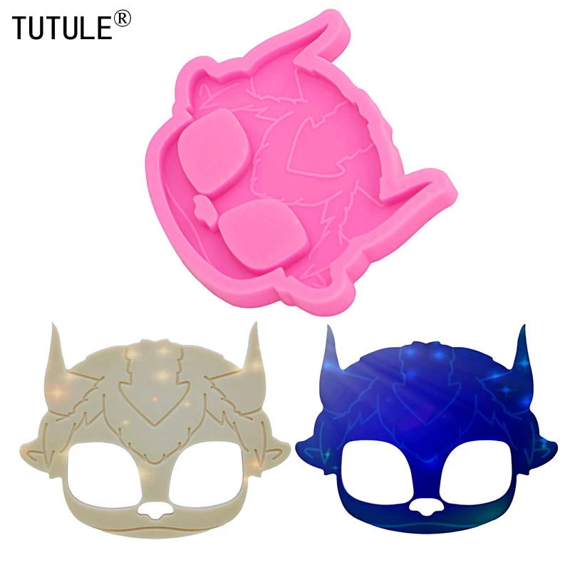 

Shiny Bull Head Self-defense Device Keychain Silicone Mold DIY Pendant Polymer Clay Epoxy Resin Making Tools Food grade Molds