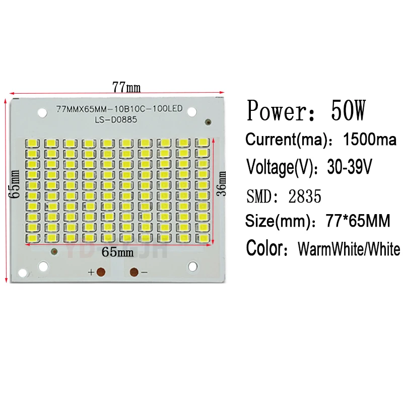 Odbłyśnik LED 100% pełnej mocy, płytka PCB, 10W, 20W, 30W, 50W, 100W, 150W, 200W SMD2835, płytka PCB LED, płytka aluminiowa do odbłyśnika LED