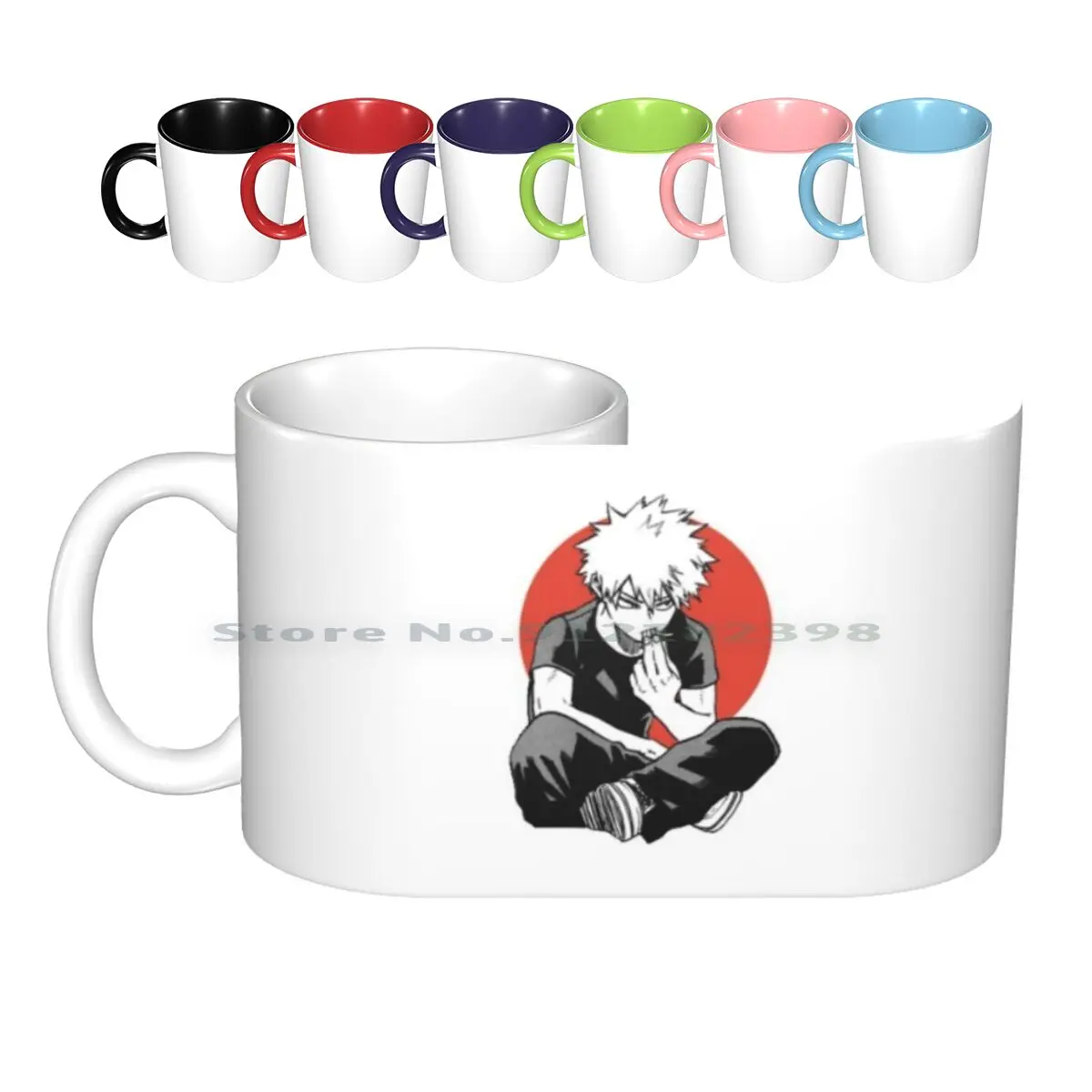 Bakugo Fries Ceramic Mugs Coffee Cups Milk Tea Mug Bakugo Bakugou Mha Bnha Anime Manga Bakugo Katsuki Katsuki Kacchan Ground