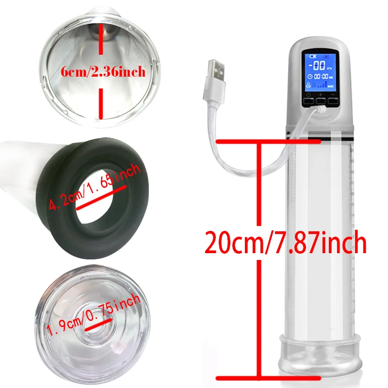 Electric Penis Pump Male Masturbator Penis Extender Vacuum Pump Extend Penis Enlargement Enhancer Massager  Sex Toys for Men