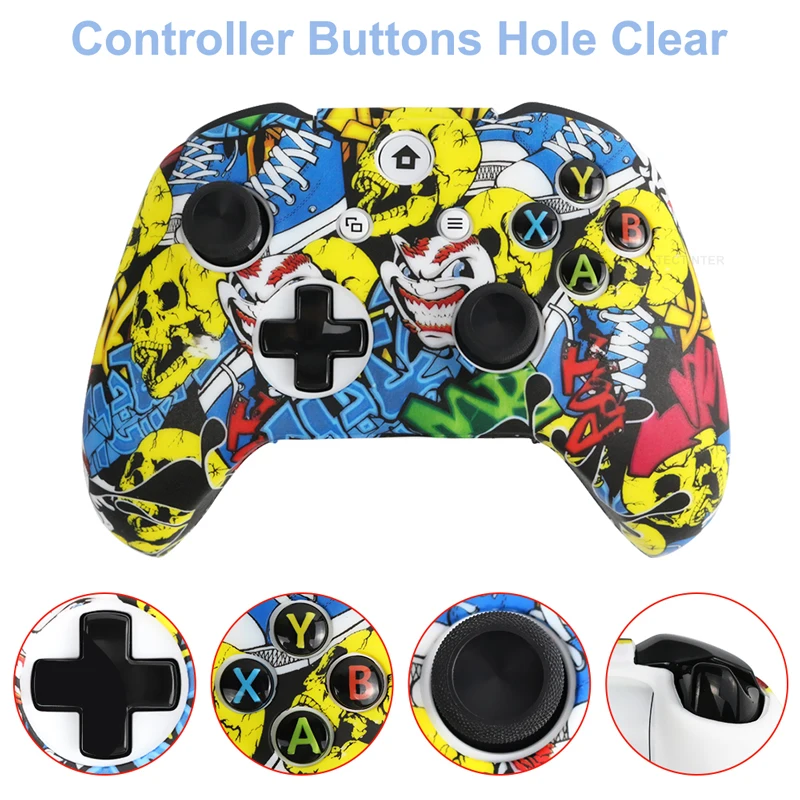 Funda de silicona para mando de Xbox One Slim, cubierta protectora de goma para Xbox One Slim/X, Joystick, Thumb Grips