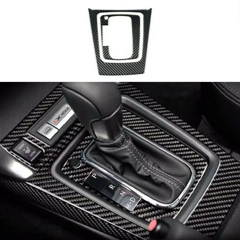 

Углеродная внутренняя отделка панели коробки переключения передач для Subaru Forester 2013-2018, 2 шт.