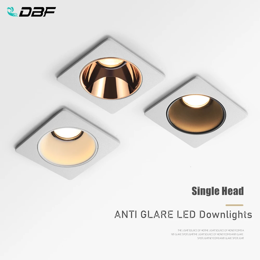 

[DBF]Frame Replaceable Angle Adjust Recessed Downlight 7W 12W 15W 20W Anti Glare Ceiling Spot Lamp for Hotel TV Background Aisle