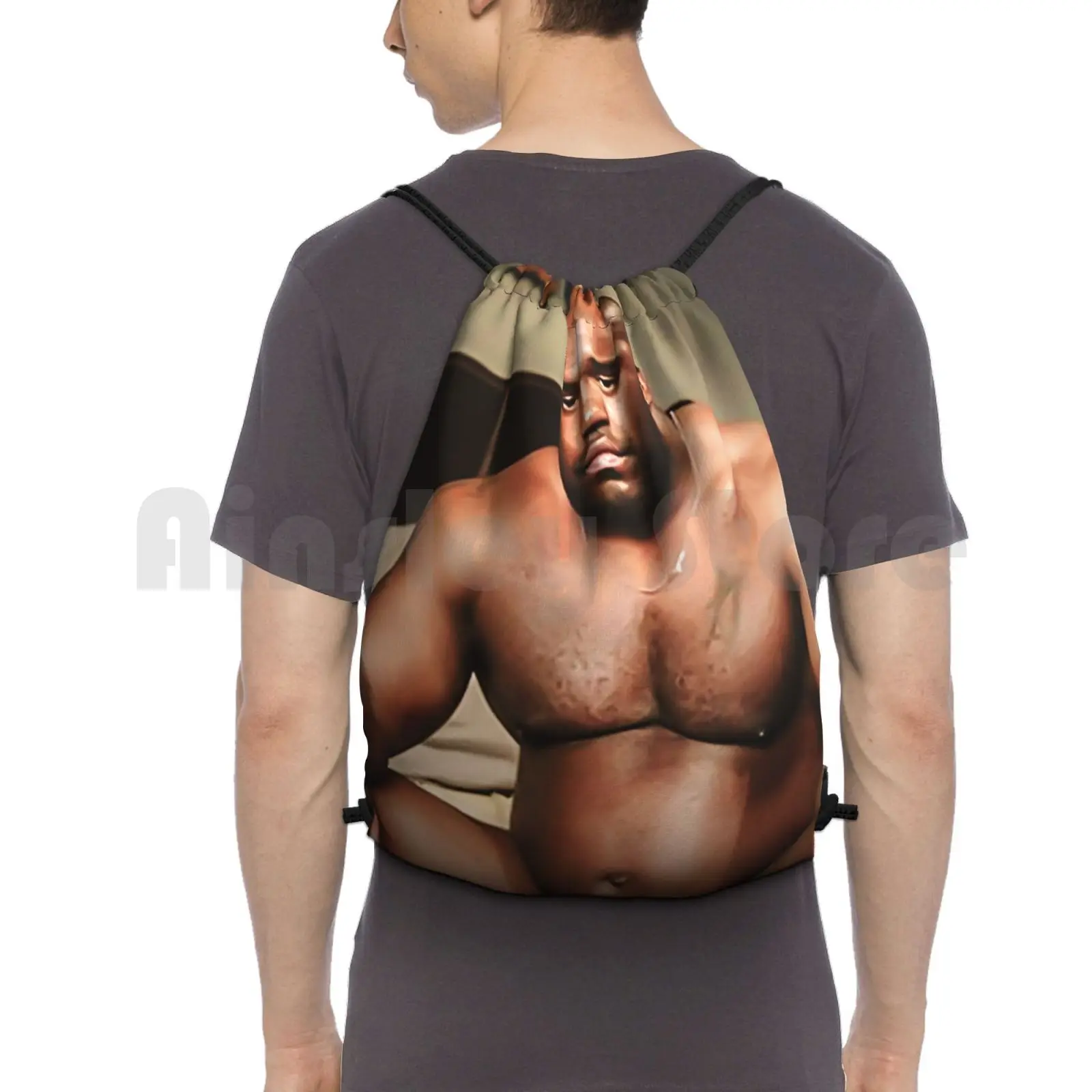 

Barry Wood-Funny Meme Well Endowed Man Black Guy Dick Meme Design Art Backpack Drawstring Bags Gym Bag Waterproof Well
