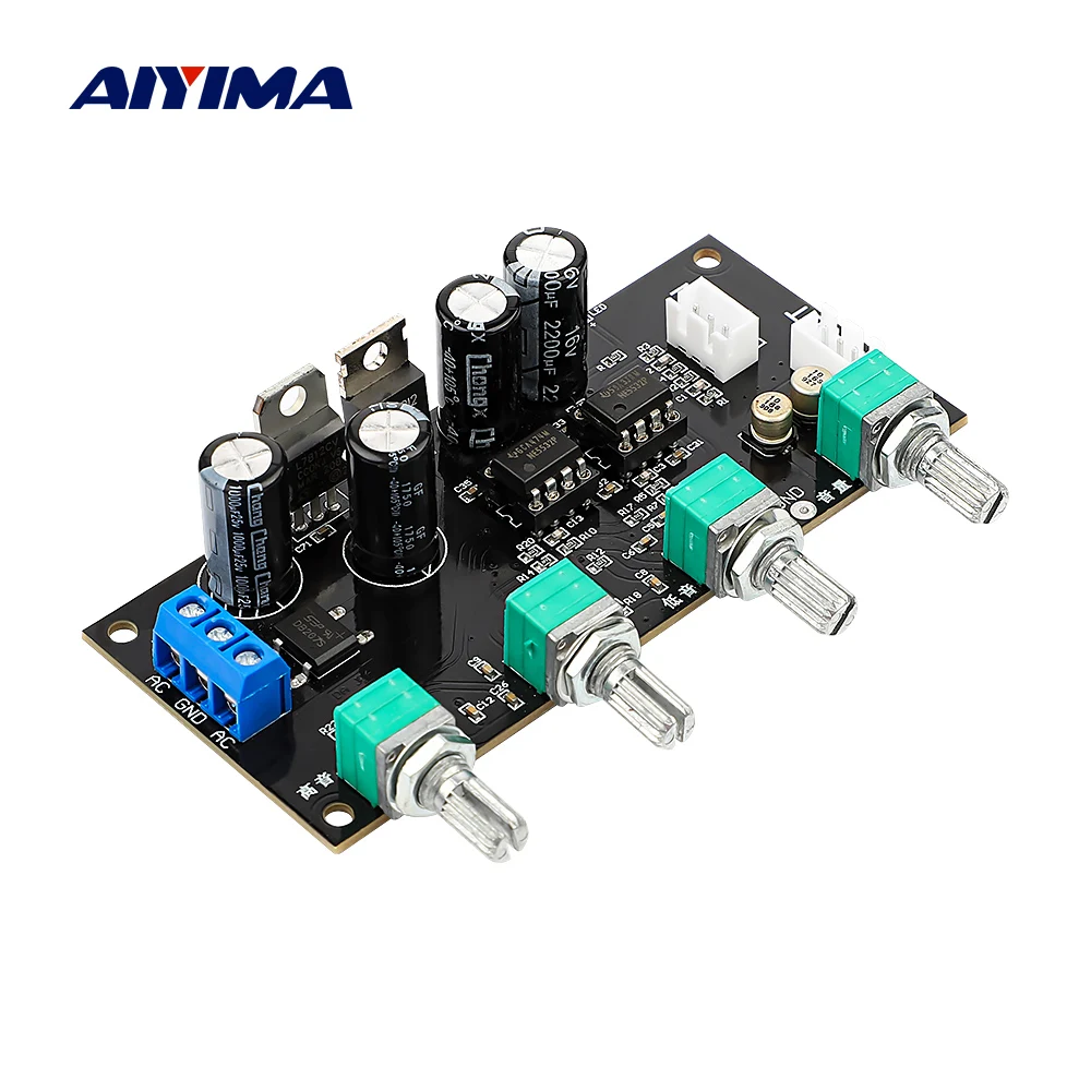 AIYIMA NE5532 Amplifier Tone Preamp Board Treble Bass Midrange Volume Tone Control Adjustment Pre-amplifier For Power Amplifier